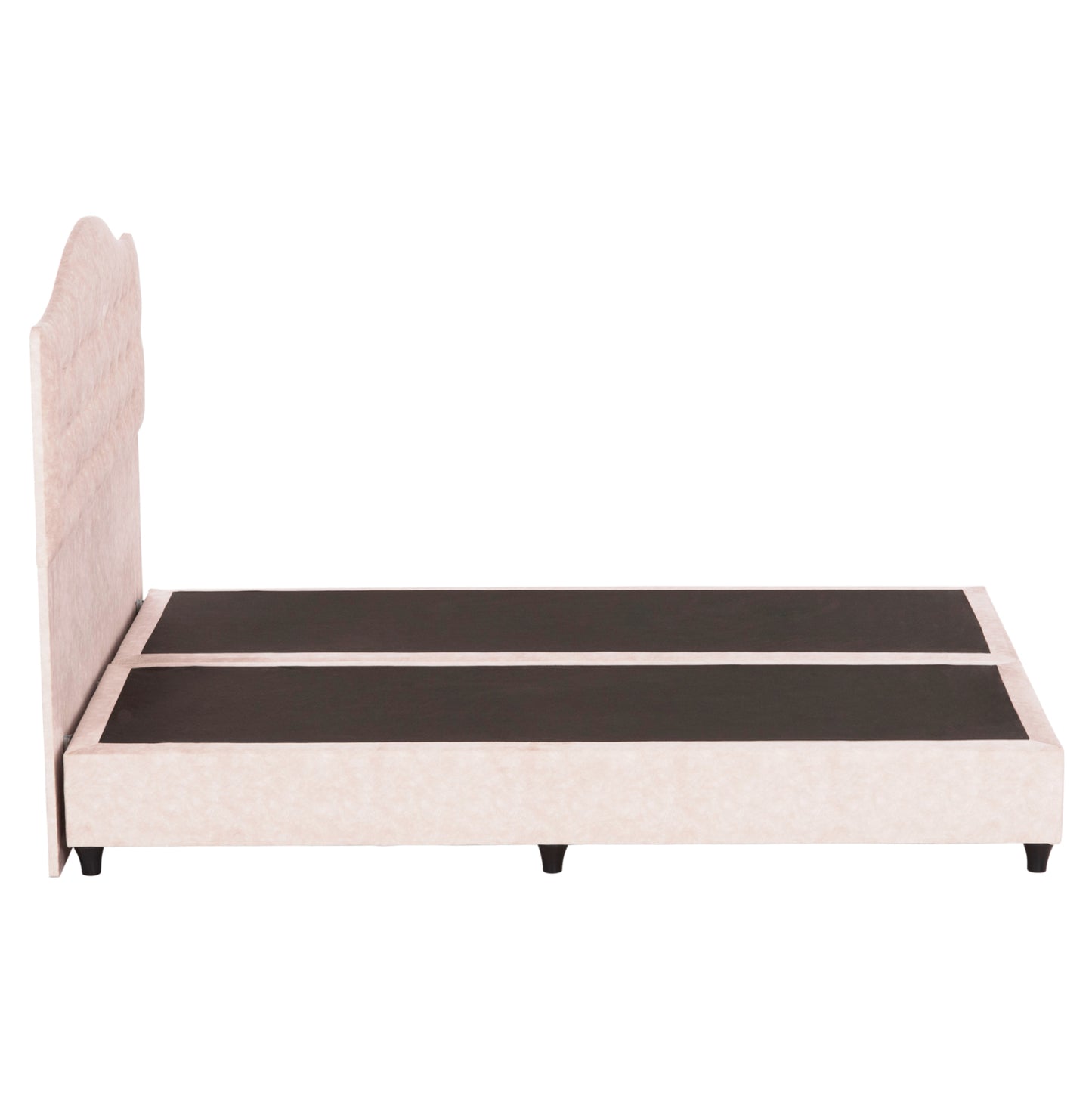 ΚΡΕΒΑΤΙ MALENA ΜΠΕΖ ΥΦΑΣΜΑ Τ. NUBUCK ΓΙΑ ΣΤΡΩΜΑ 150x200εκ