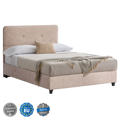 ΚΡΕΒΑΤΙ DOLORES ΜΠΕΖ ΥΦΑΣΜΑ τ.NUBUCK 120x200εκ