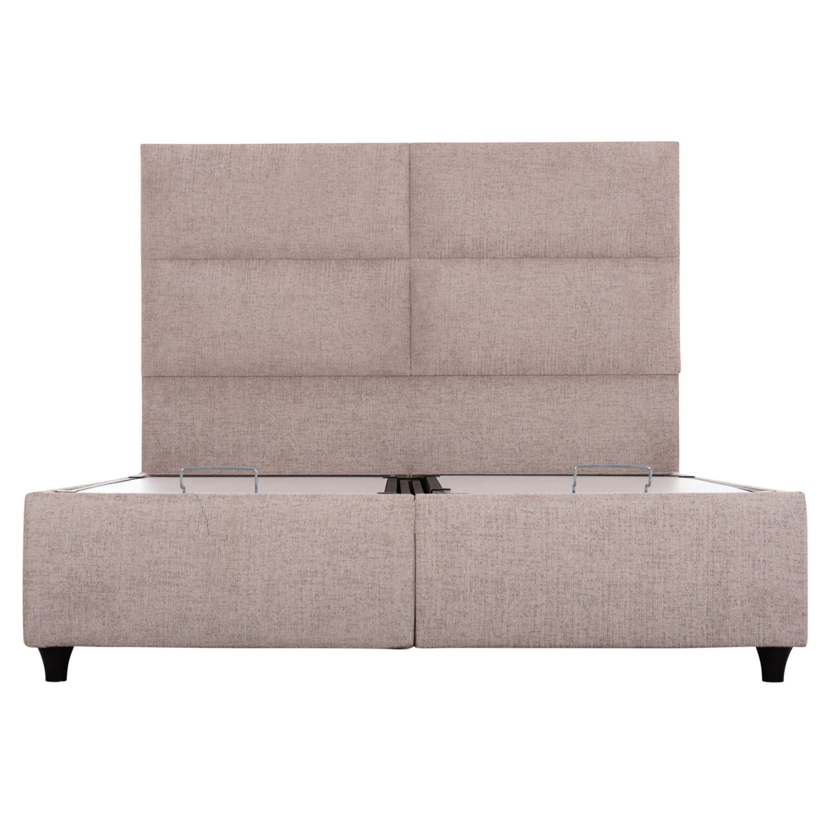 MILO BED WITH STORAGE BEIGE TEDDY FABRIC FOR 140x200cm MATTRESS
