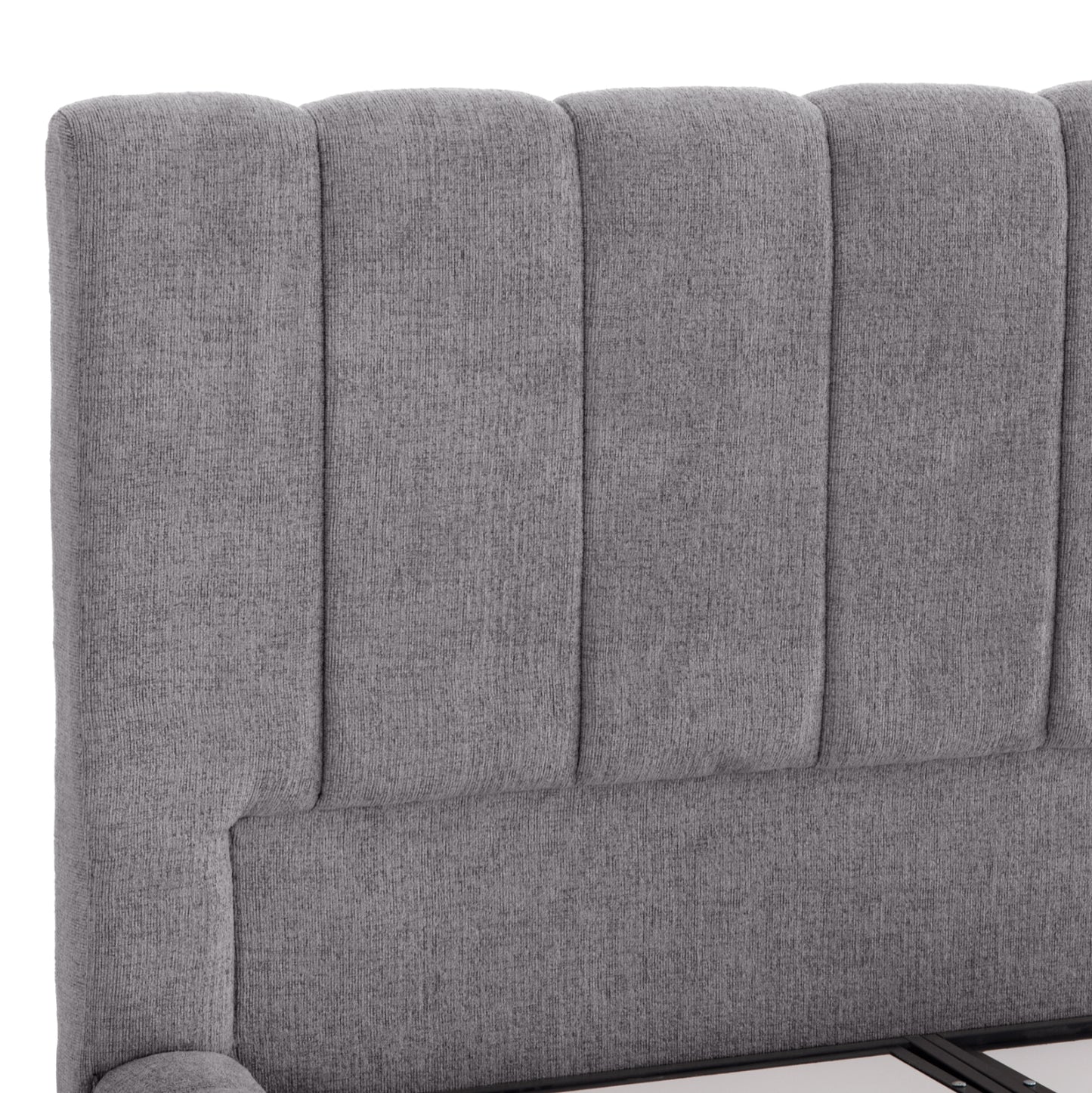 ΚΡΕΒΑΤΙ REMO ΜΕ ΑΠΟΘΗΚΕΥΤΙΚΟ ΧΩΡΟ ΥΦΑΣΜΑ TEDDY ΓΚΡΙ ΓΙΑ ΣΤΡΩΜΑ 160x200εκ