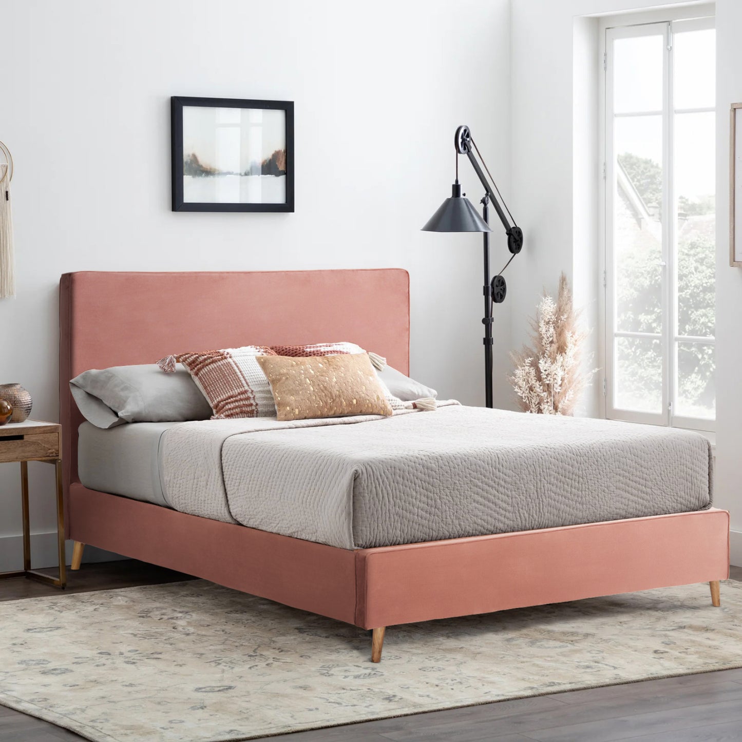 ΚΡΕΒΑΤΙ ΜΕ ΣΤΡΩΜΑ INDRA ΣΑΠΙΟ ΜΗΛΟ ΒΕΛΟΥΔΟ ΓΙΑ 160x200εκ