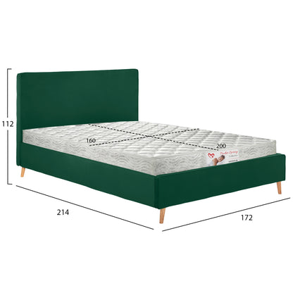 ΚΡΕΒΑΤΙ ΜΕ ΣΤΡΩΜΑ INDRA ΚΥΠΑΡΙΣΣΙ ΒΕΛΟΥΔΟ ΓΙΑ 160x200εκ