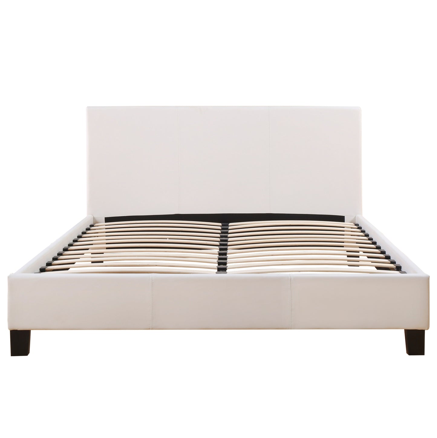 ΚΡΕΒΑΤΙ ΜΕ ΣΤΡΩΜΑ BECCA ΛΕΥΚΟ PU ΓΙΑ 150x200εκ