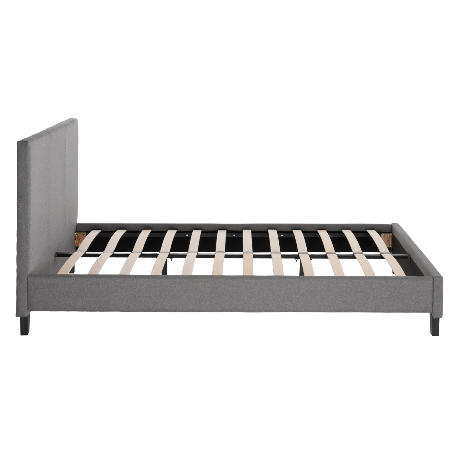 ΚΡΕΒΑΤΙ ΜΕ ΣΤΡΩΜΑ BECCA ΓΚΡΙ ΥΦΑΣΜΑ ΓΙΑ 150x200εκ