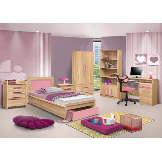 ΚΡΕΒΑΤΙ ΜΕ ΣΥΡΤΑΡΙ PLAYROOM SONAMA ΡΟΖ 90x190εκ