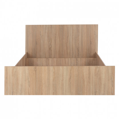 ΚΡΕΒΑΤΙ ADLER ΜΕΛΑΜΙΝΗΣ ΔΙΠΛΟ SONOMA OAK ΓΙΑ ΣΤΡΩΜΑ 160x200εκ