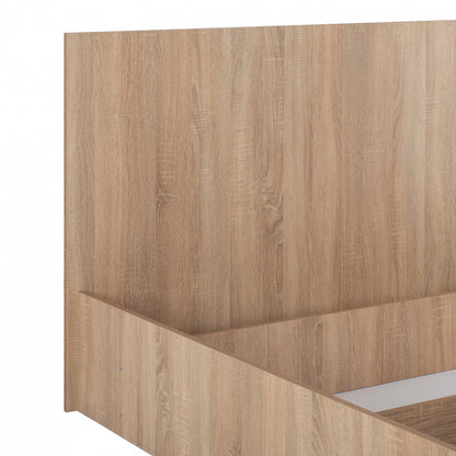 ΚΡΕΒΑΤΙ ADLER ΜΕΛΑΜΙΝΗΣ ΔΙΠΛΟ SONOMA OAK ΓΙΑ ΣΤΡΩΜΑ 160x200εκ