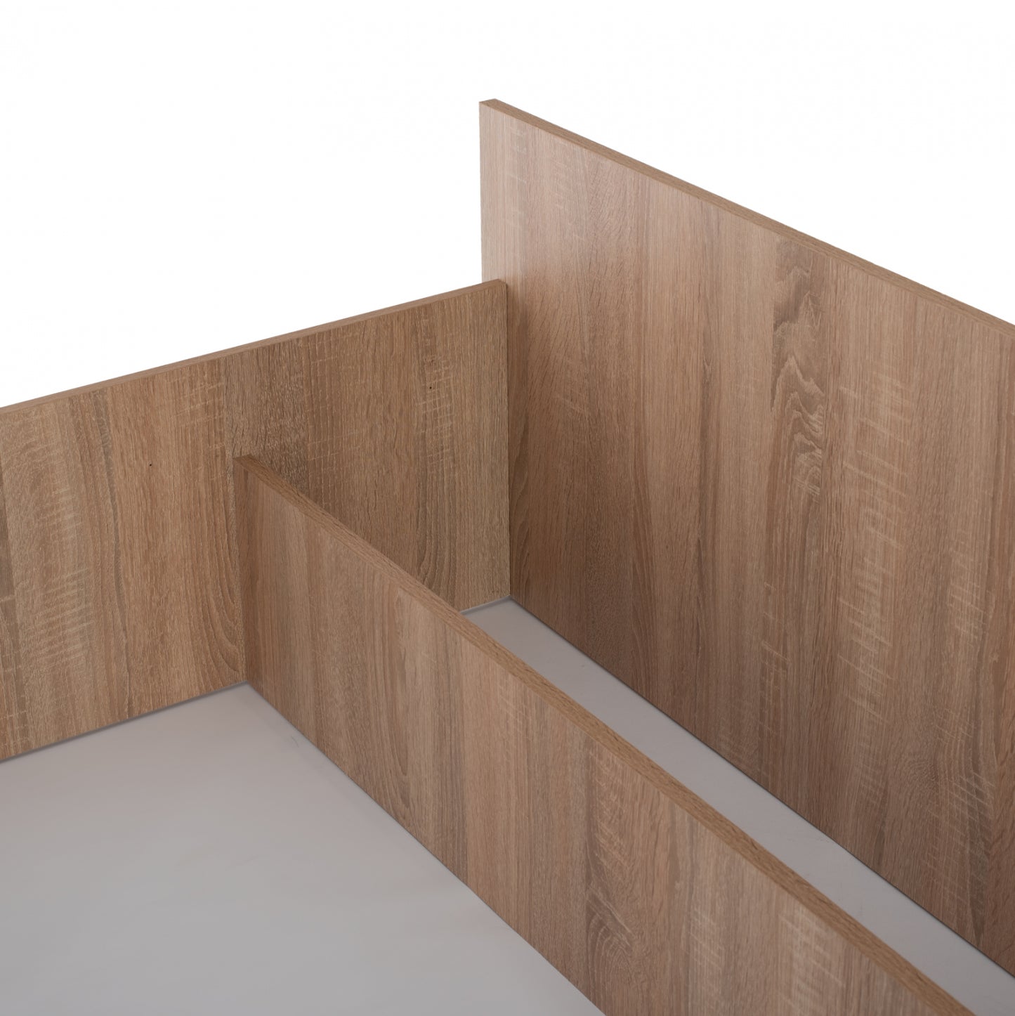ΚΡΕΒΑΤΙ ADLER ΜΕΛΑΜΙΝΗΣ ΔΙΠΛΟ SONOMA OAK ΓΙΑ ΣΤΡΩΜΑ 160x200εκ
