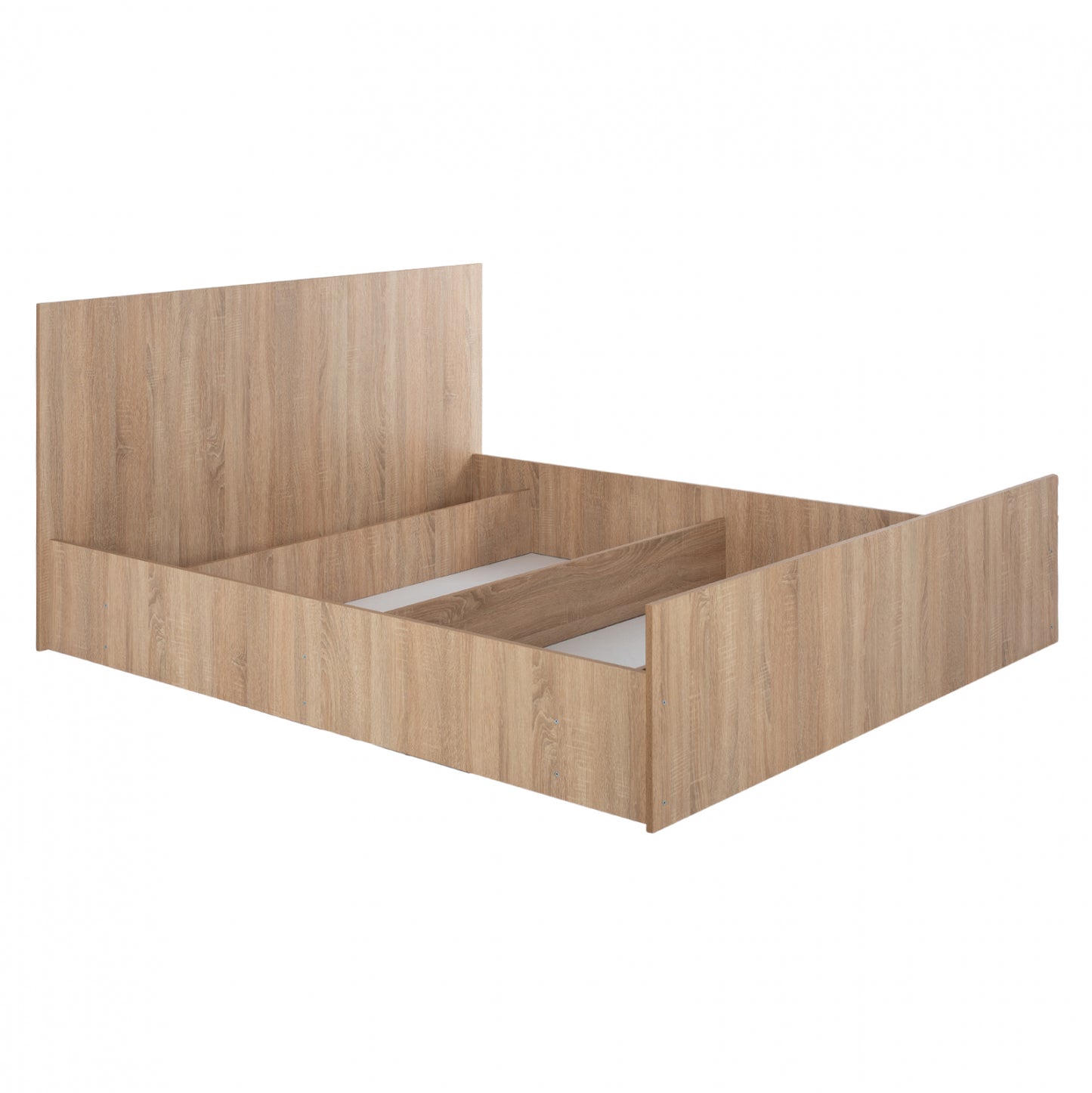 ΚΡΕΒΑΤΙ ADLER ΜΕΛΑΜΙΝΗΣ ΔΙΠΛΟ SONOMA OAK ΓΙΑ ΣΤΡΩΜΑ 160x200εκ