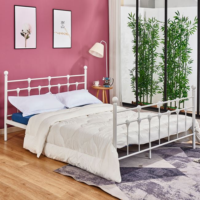KAMIL METAL BED WHITE COLOR 150x200cm