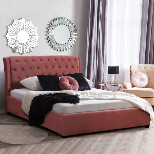 ΚΡΕΒΑΤΙ ODALYS ΒΕΛΟΥΔΟ ΥΦΑΣΜΑ ΣΑΠΙΟ ΜΗΛΟ 164x223x100