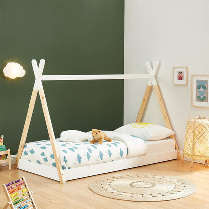 ΚΡΕΒΑΤΙ ΠΑΙΔΙΚΟ MUNK τ.MONTESSORI ΞΥΛΟ ΠΕΥΚΟΥ ΦΥΣΙΚΟ ΛΕΥΚΟ 190x90εκ