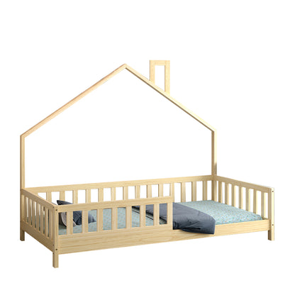 ΚΡΕΒΑΤΙ ΠΑΙΔΙΚΟ HOUSER τ.MONTESSORI ΞΥΛΟ ΠΕΥΚΟ ΦΥΣΙΚΟ ΓΙΑ 190x90εκ