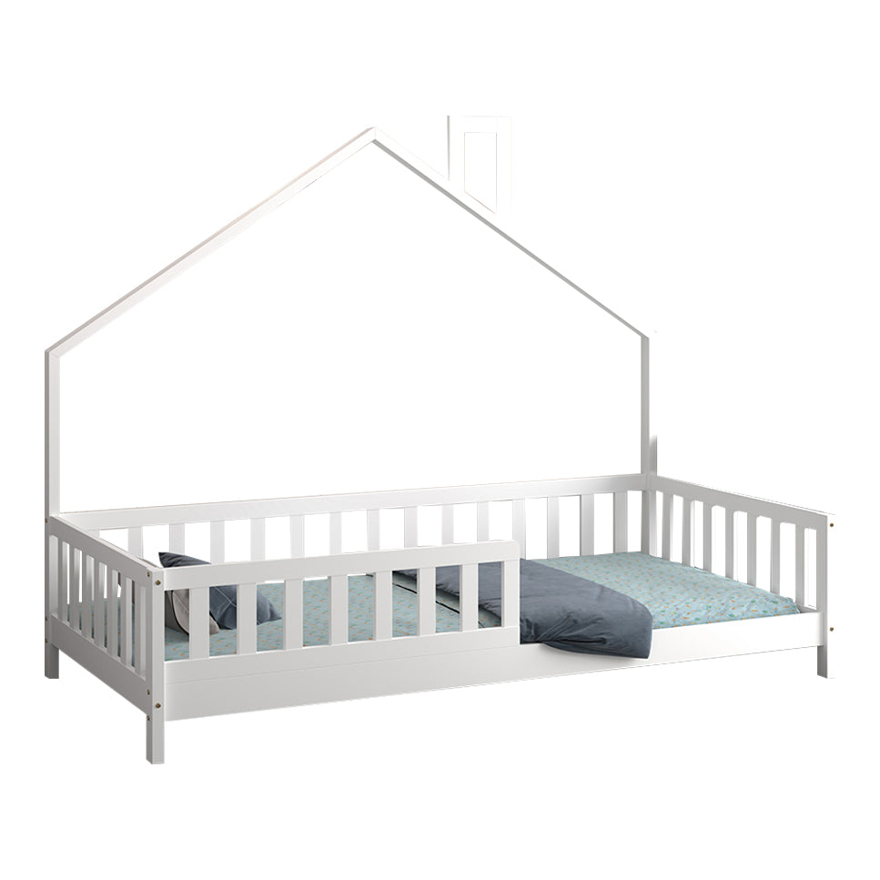 ΚΡΕΒΑΤΙ ΠΑΙΔΙΚΟ HOUSER τ.MONTESSORI ΞΥΛΟ ΠΕΥΚΟ ΛΕΥΚΟ ΓΙΑ 190x90εκ