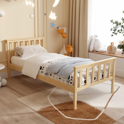 ΚΡΕΒΑΤΙ ΠΑΙΔΙΚΟ ΜΕ ΣΤΡΩΜΑ GIMLY ΞΥΛΟ ΠΕΥΚΟΥ ΣΕ ΦΥΣΙΚΟ ΓΙΑ ΣΤΡΩΜΑ 90x190εκ