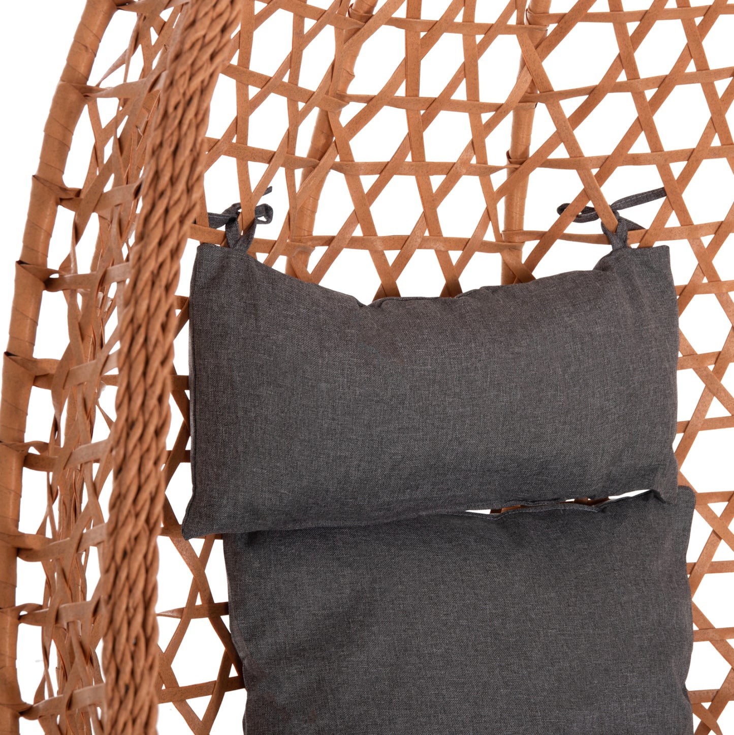 ΚΡΕΜΑΣΤΗ ΦΩΛΙΑ NESTA ΜΑΥΡΟ ΜΕΤΑΛΛΟ-ΚΑΦΕ P.E. RATTAN 100x100x190