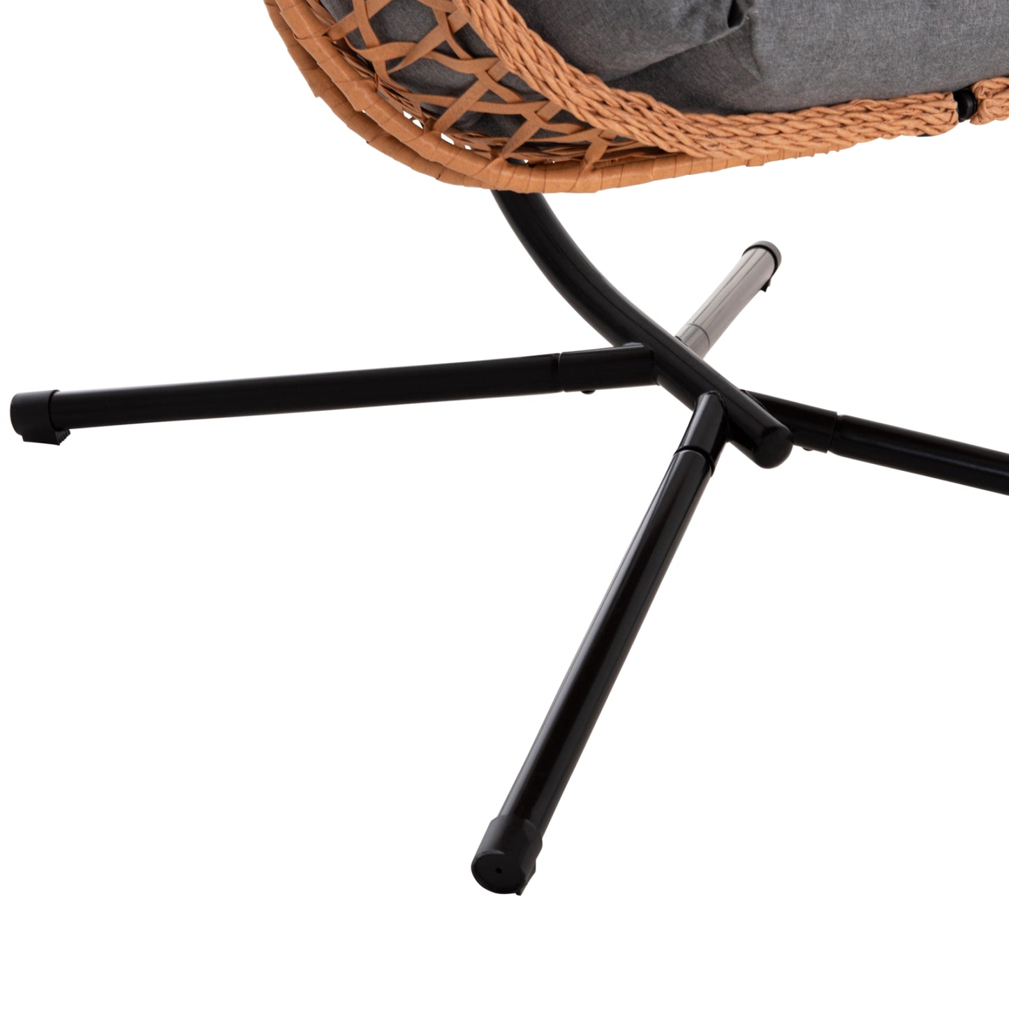 ΚΡΕΜΑΣΤΗ ΦΩΛΙΑ NESTA ΜΑΥΡΟ ΜΕΤΑΛΛΟ-ΚΑΦΕ P.E. RATTAN 100x100x190