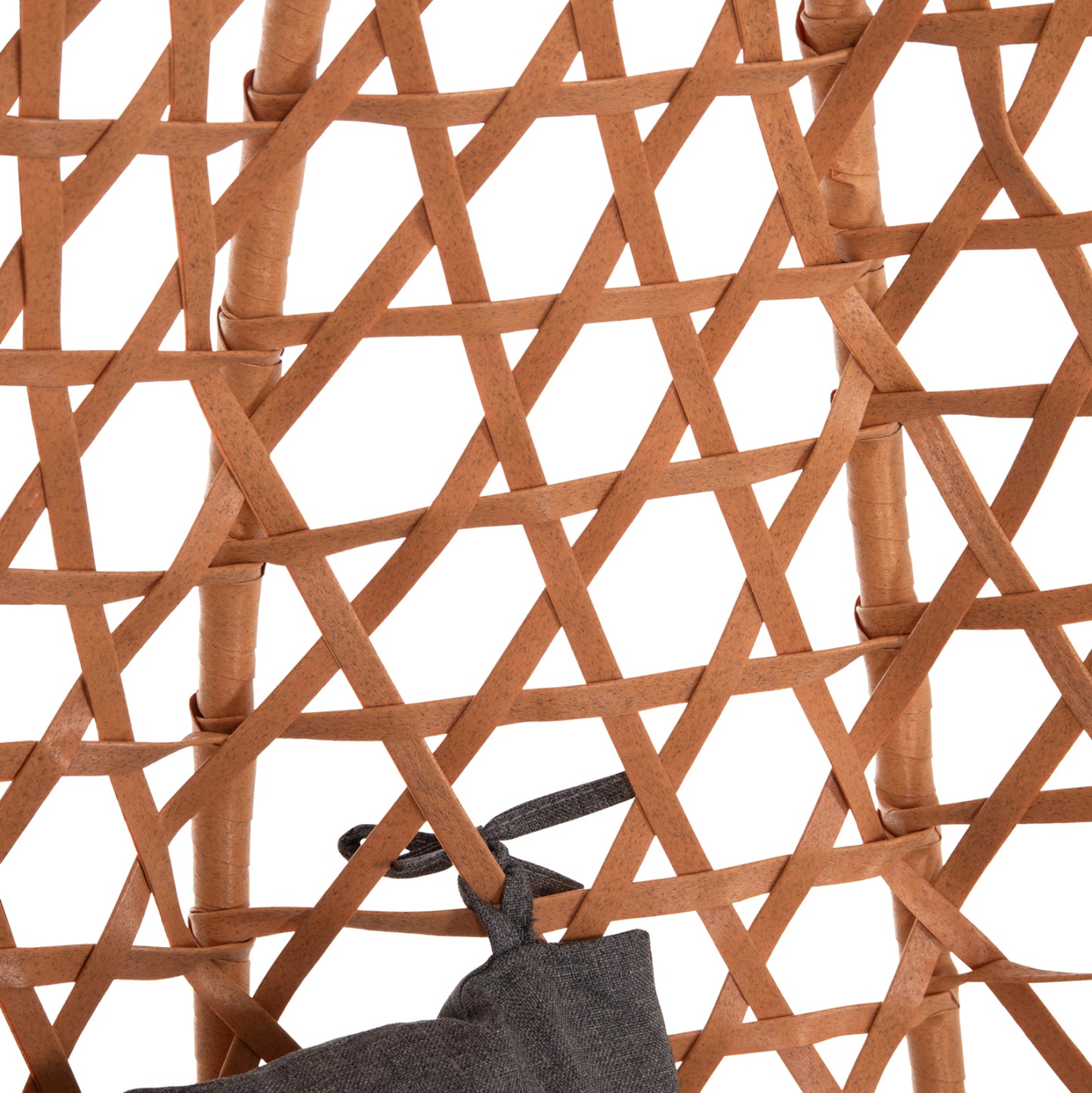 ΚΡΕΜΑΣΤΗ ΦΩΛΙΑ NESTA ΜΑΥΡΟ ΜΕΤΑΛΛΟ-ΚΑΦΕ P.E. RATTAN 100x100x190