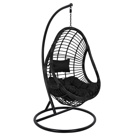 ΚΡΕΜΑΣΤΗ ΠΟΛΥΘΡΟΝΑ ΦΩΛΙΑ CALLIE ΜΕ ΜΑΥΡΟ WICKER & ΜΑΞΙΛΑΡΙΑ Φ105x195