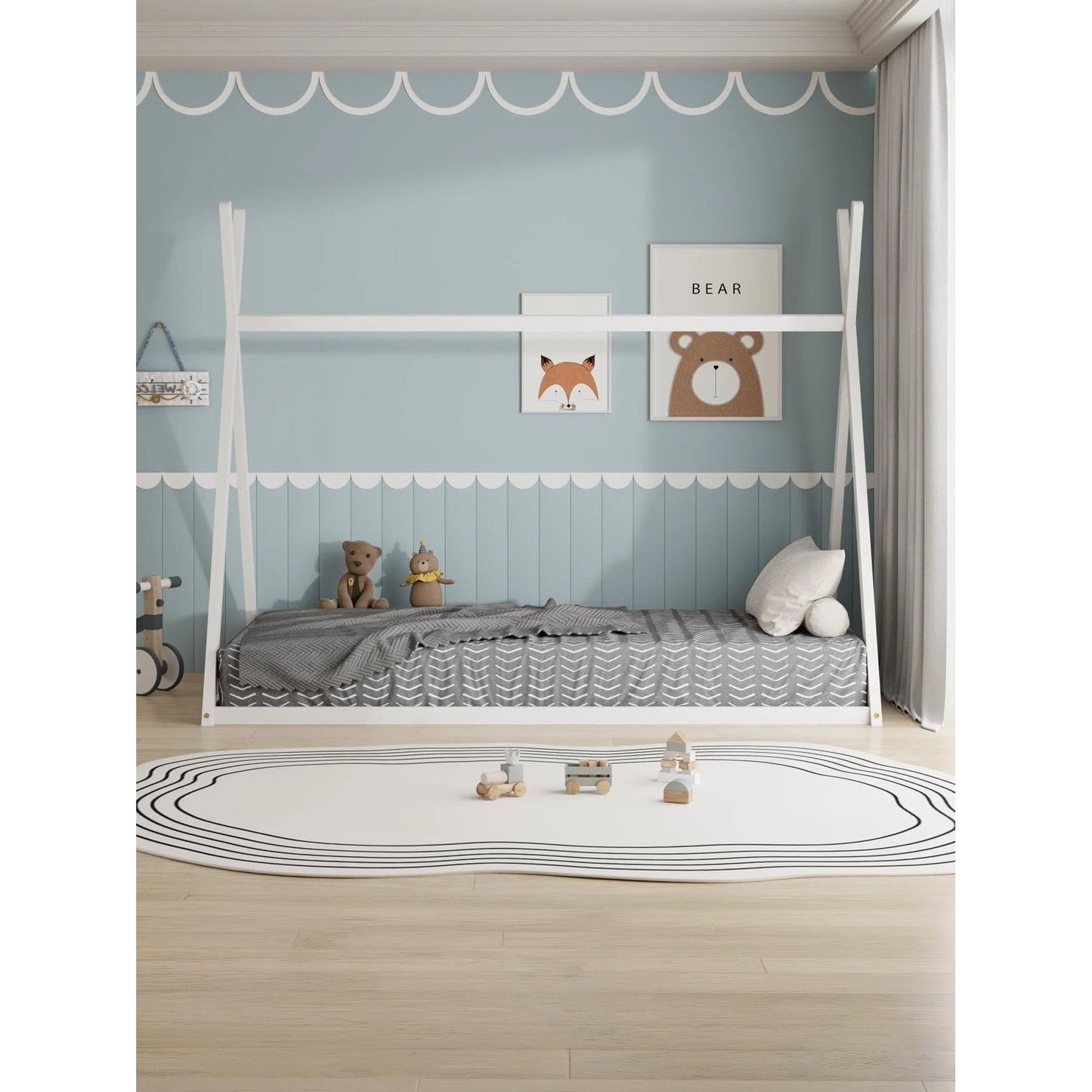 Pavel White Children's Bed 196x100x155.5