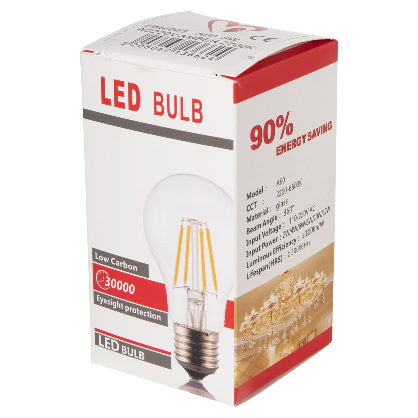 ΛΑΜΠΤΗΡΑΣ LED FILAMENT 8W E27 3000K GOLD DIMMABLE
