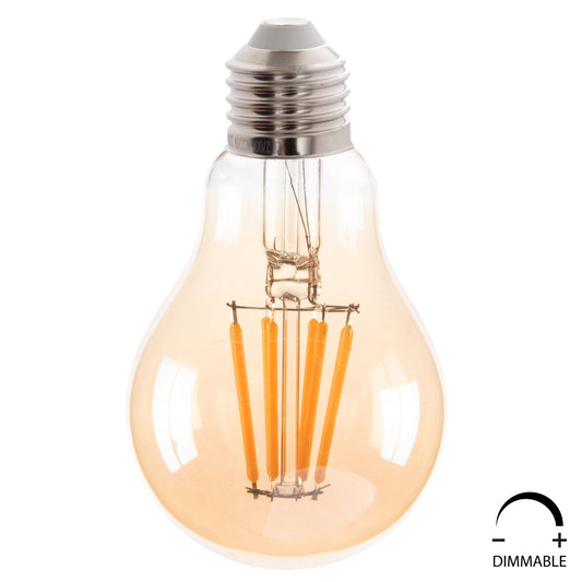 ΛΑΜΠΤΗΡΑΣ LED FILAMENT 8W E27 3000K GOLD DIMMABLE