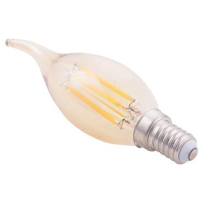 ΛΑΜΠΤΗΡΑΣ ΣΤΥΛ ΦΛΟΓΑ LED FILAMENT 6W E14 3000K GOLD DIMMABLE