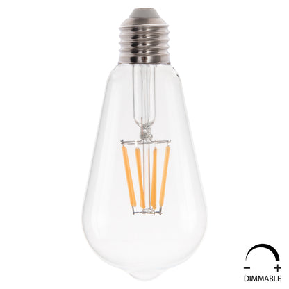 ΛΑΜΠΤΗΡΑΣ LED FILAMENT 8W E27 DIMMABLE 2700K ΔΙΑΦΑΝΟΣ