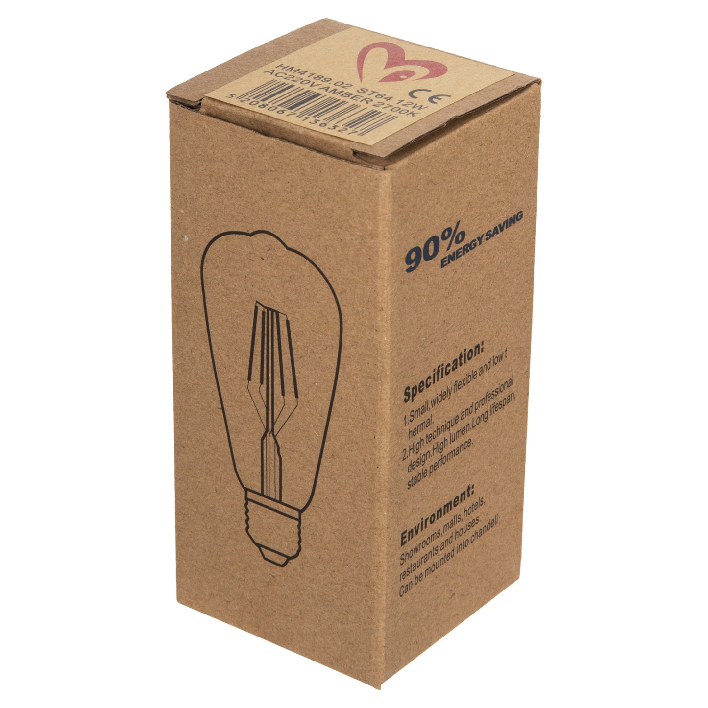 ΛΑΜΠΤΗΡΑΣ LED FILAMENT 12W E27 2700K GOLD
