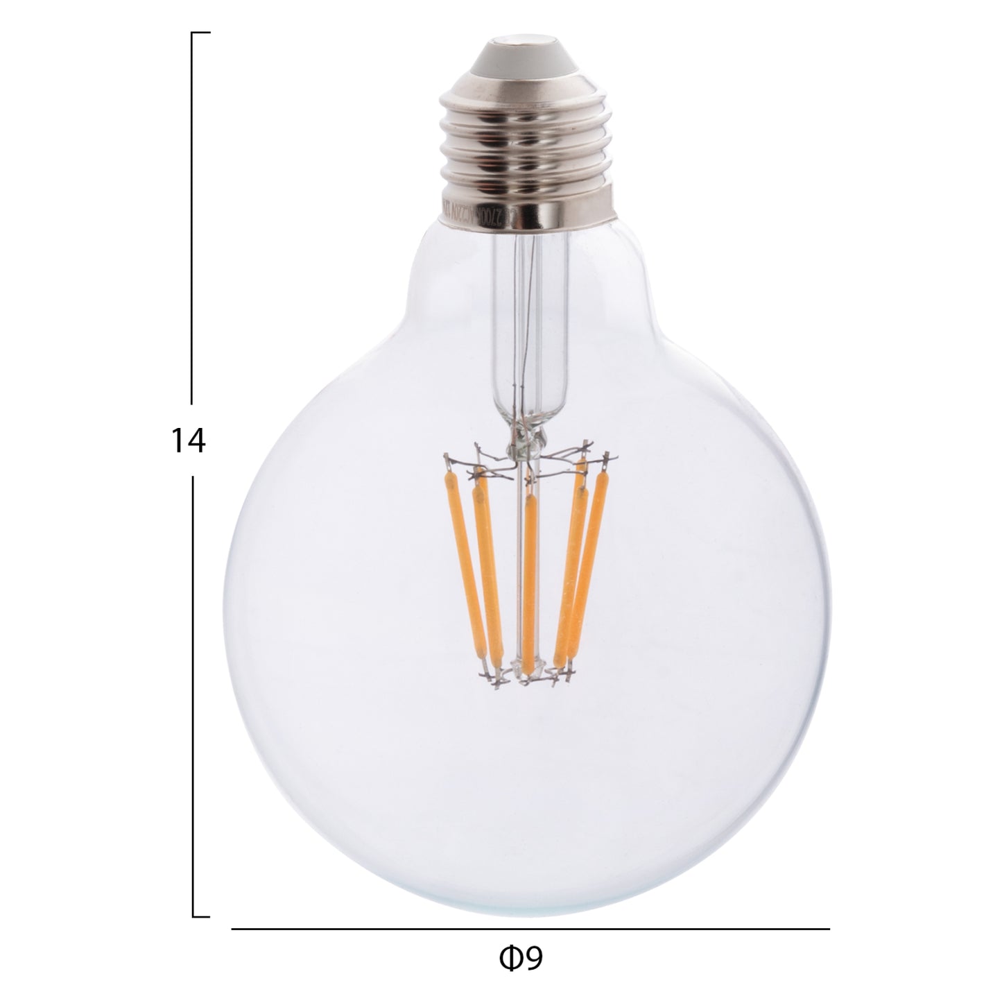 ΛΑΜΠΤΗΡΑΣ GLOBO LED FILAMENT 8W E27 2700K ΔΙΑΦΑΝΟΣ DIMMABLE
