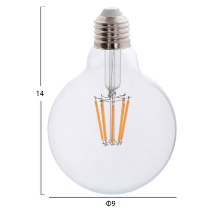 ΛΑΜΠΤΗΡΑΣ GLOBO LED FILAMENT 8W E27 2700K ΔΙΑΦΑΝΟΣ DIMMABLE