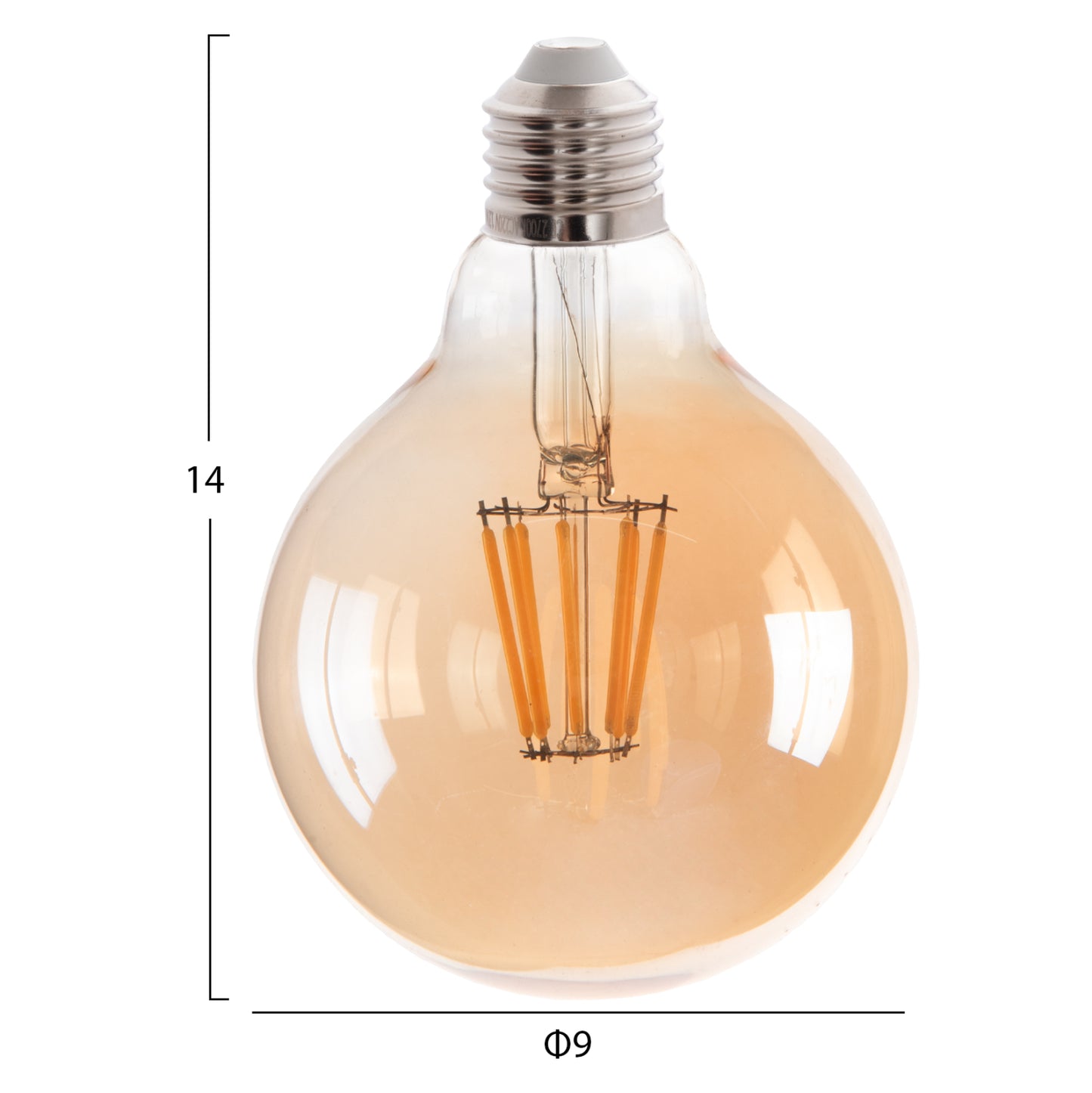 ΛΑΜΠΤΗΡΑΣ GLOBO LED FILAMENT 8W E27 2700K ΧΡΥΣΟ DIMMABLE