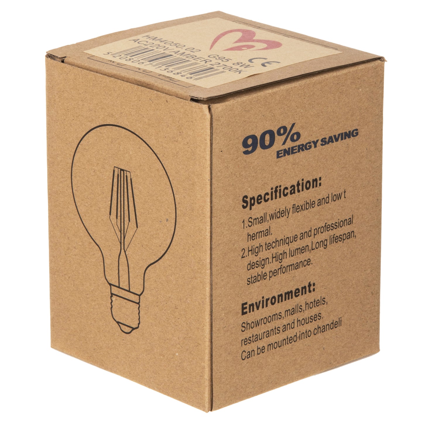 ΛΑΜΠΤΗΡΑΣ GLOBO LED FILAMENT 8W E27 2700K ΧΡΥΣΟ DIMMABLE