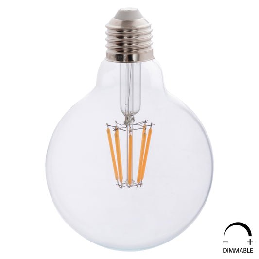 ΛΑΜΠΤΗΡΑΣ GLOBO LED FILAMENT 8W E27 2700K ΔΙΑΦΑΝΟΣ DIMMABLE