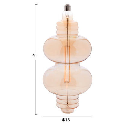 ΛΑΜΠΤΗΡΑΣ LED FILAMENT 8W E27 3000K GOLD COLOR DIMMABLE