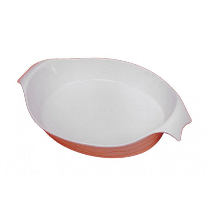 Πυρίμαχο Οβάλ Μαγειρικό Σκεύος Φούρνου Λευκό 41x30εκ