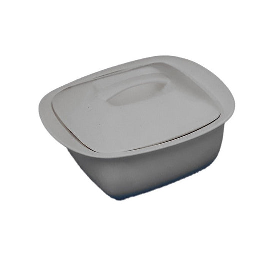 Πυρίμαχο Λευκό Τετράγωνο Σκεύος με Καπάκι 40εκ