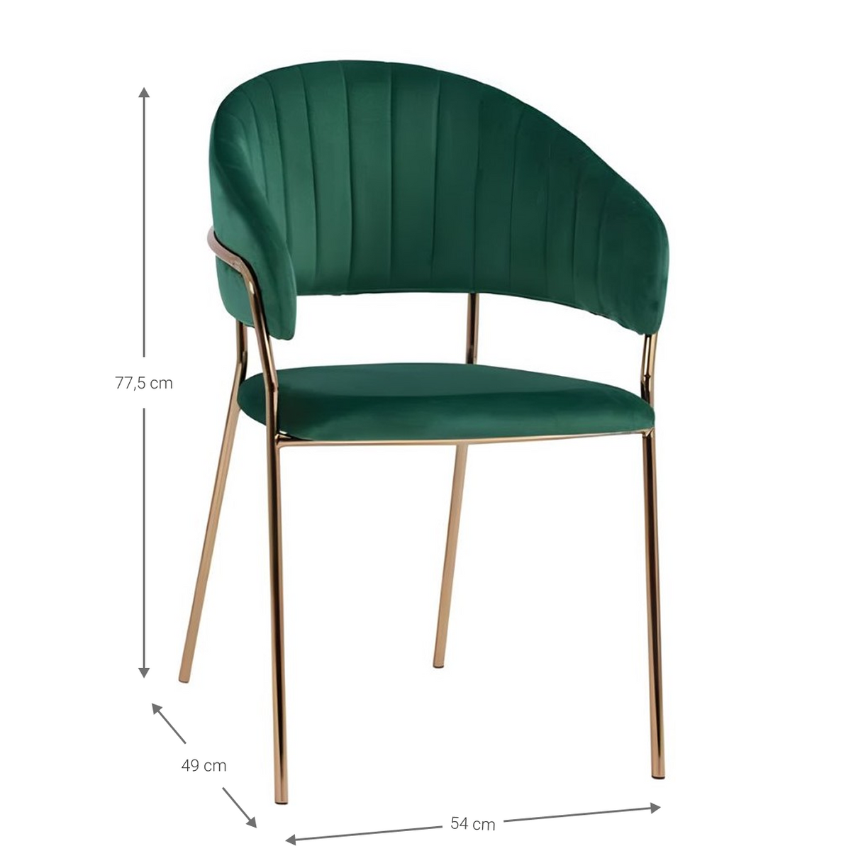 Byron Chair Dark Green 54x49x77.5