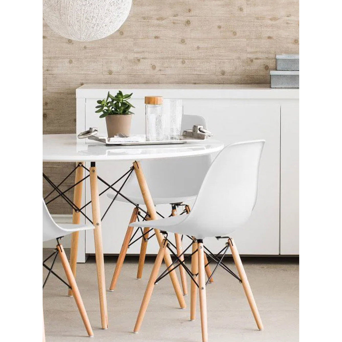 Τραπέζι Fiorino Round Λευκό 80x80x74