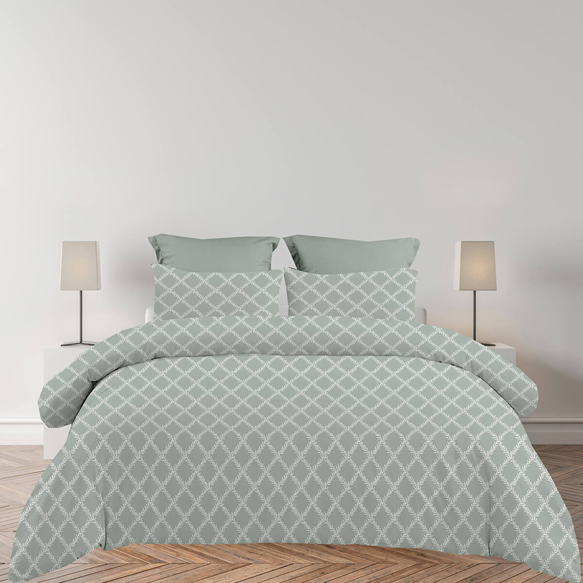 Σεντόνια King Size Σετ 2 x 2.60x2.80εκ + 2 x 52x72εκ Lucia Grey