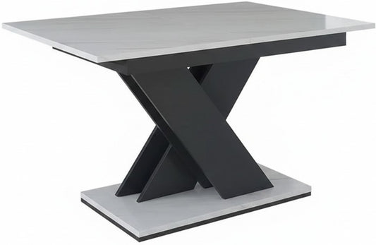 Επεκτεινόμενο Τραπέζι Elara Λευκό-Γκρι 120x80x75