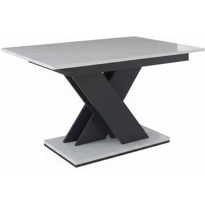 Επεκτεινόμενο Τραπέζι Elara Λευκό-Γκρι 120x80x75