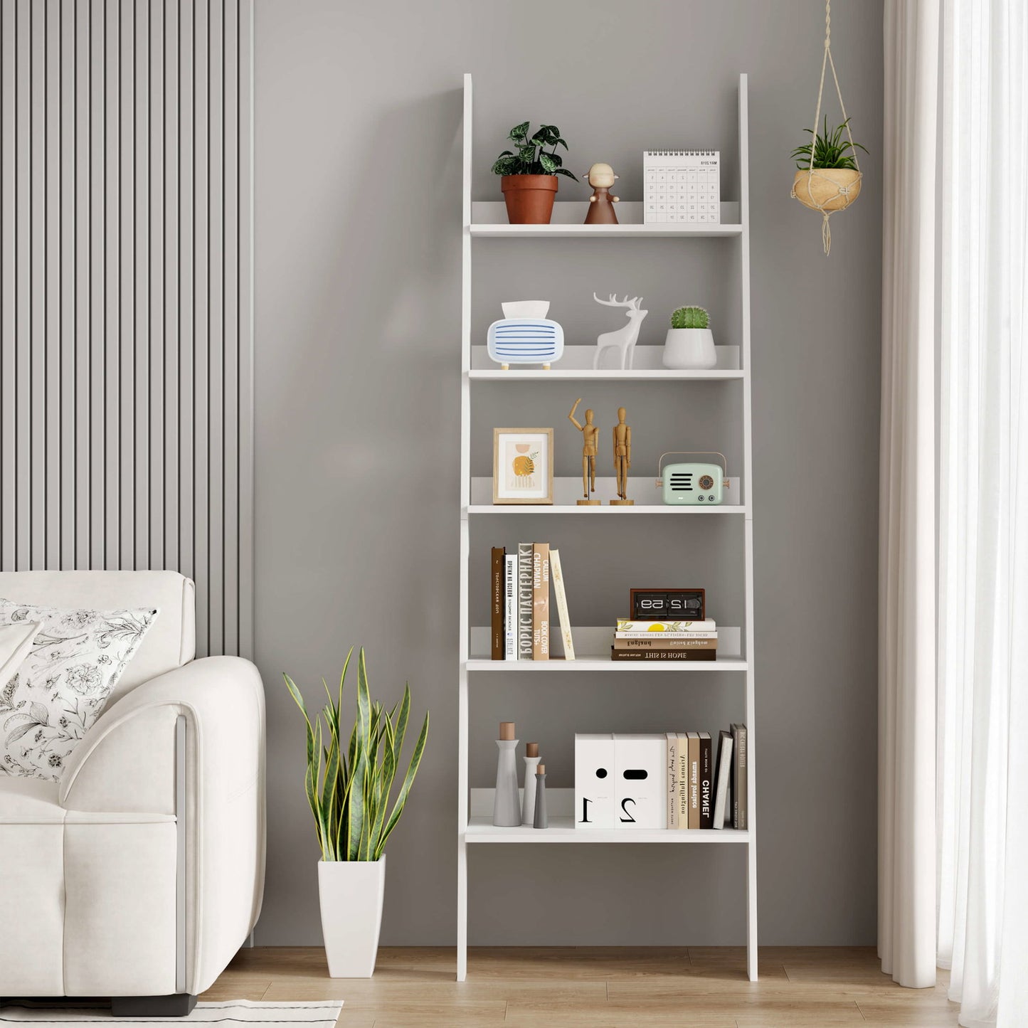 Βιβλιοθήκη Gambi Λευκό 61x32.5x189