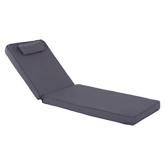 TEXTILENE SUN LOUNGER CUSHION 600gr SIFNOS GREY 196(117+1+78)x58x9