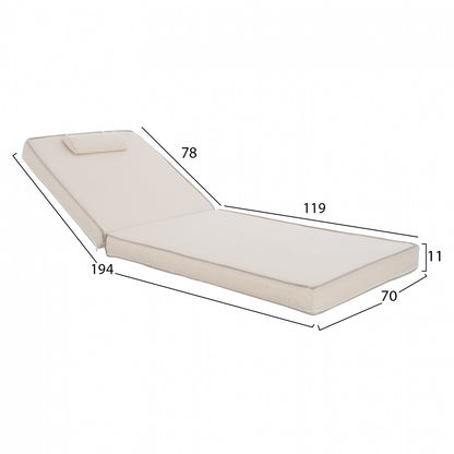 ΜΑΞΙΛΑΡΙ ΞΑΠΛΩΣΤΡΑΣ TEXTILENE 600gr/m2 SIFNOS ΜΠΕΖ 194x70x11