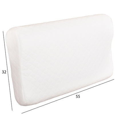 ΜΑΞΙΛΑΡΙ ΥΠΝΟΥ BEZEL MEMORY FOAM ΛΕΥΚΟ ΥΦΑΣΜΑ 55x32εκ