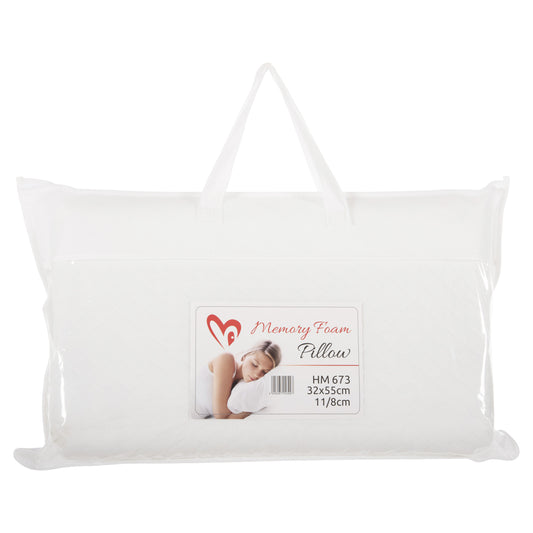 ΜΑΞΙΛΑΡΙ ΥΠΝΟΥ BEZEL MEMORY FOAM ΛΕΥΚΟ ΥΦΑΣΜΑ 55x32εκ