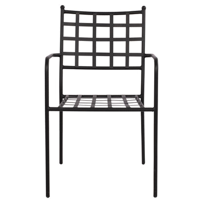 REAGAN METAL ARMCHAIR IN BLACK SHADE 46x58x88