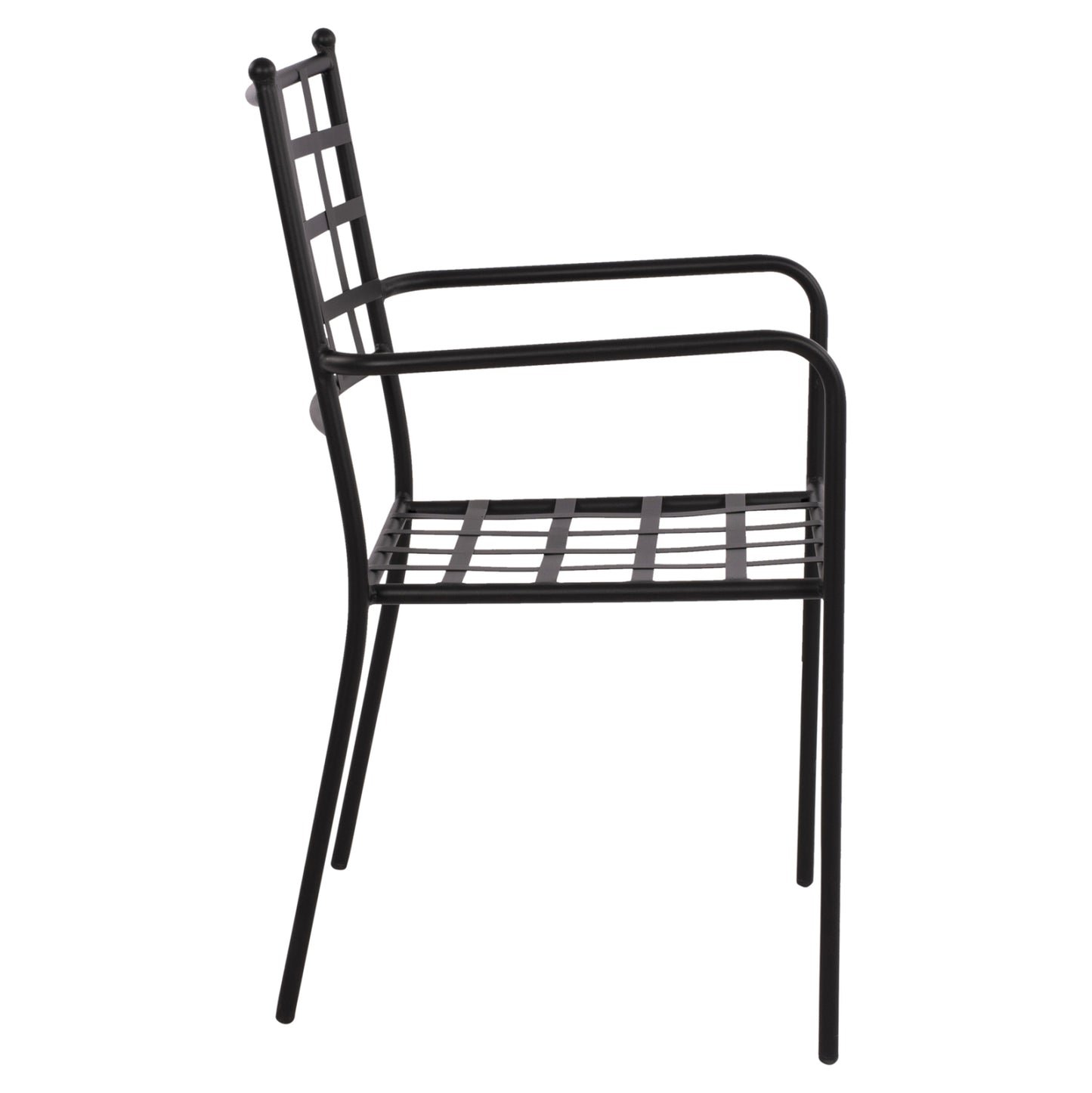 REAGAN METAL ARMCHAIR IN BLACK SHADE 46x58x88