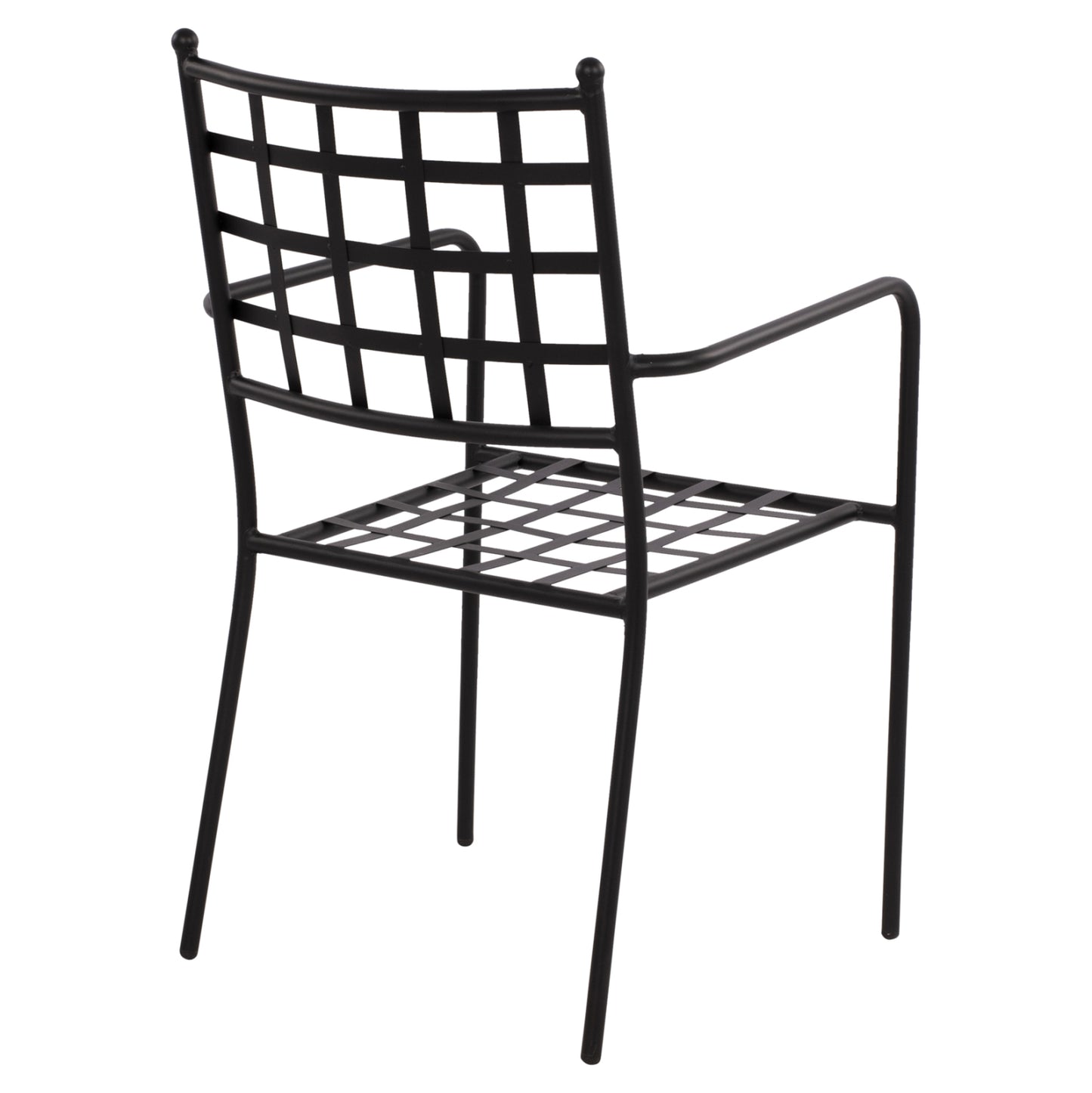REAGAN METAL ARMCHAIR IN BLACK SHADE 46x58x88
